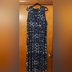 Size 20W grace elements blue tie dye pattern maxi dress